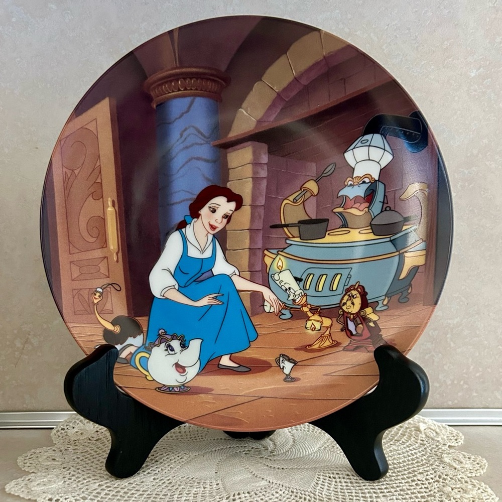 Knowles Disney Ltd. Ed. Beauty & the Beast — plate #10  “Enchante, Cherie”